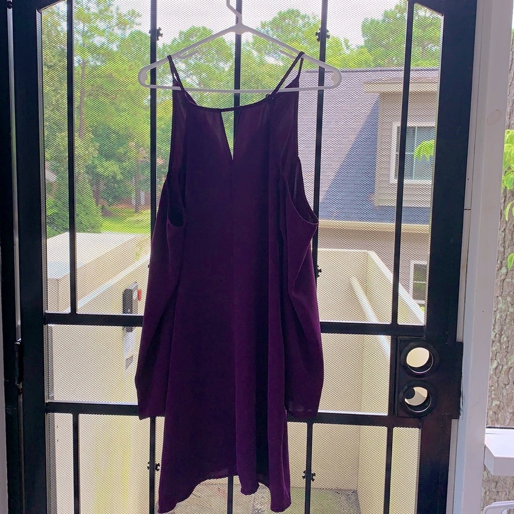 Cold Shoulder Purple Dress
